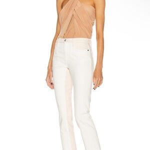 Frame Le High Straight jeans - Two tone cream and white